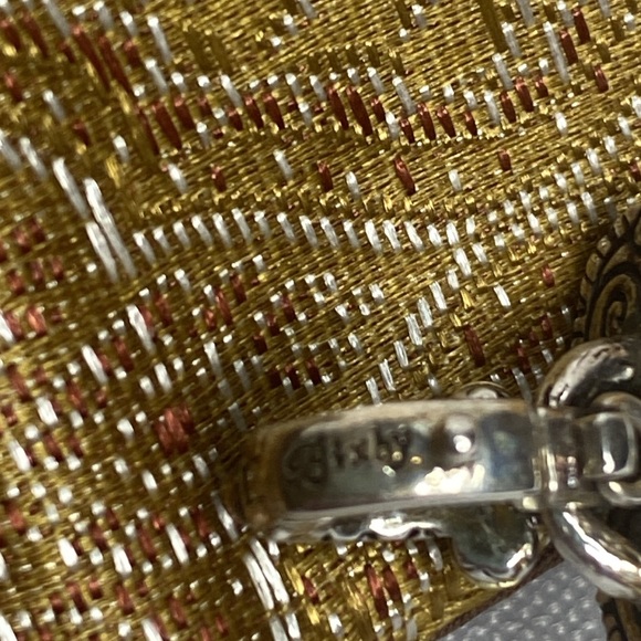 Barbara Bixby Sterling and 18k gold accent Lock pendant / enhancer - Picture 4 of 6